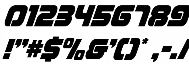 Easy Ride Super-Italic Font OTHER CHARS