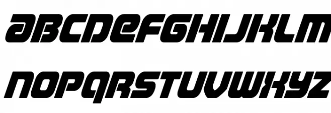 Easy Ride Super-Italic Font Litere mici