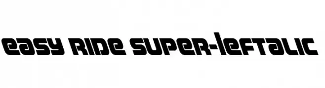 Easy Ride Super-Leftalic  नि: शुल्क फ़ॉन्ट्स डाउनलोड