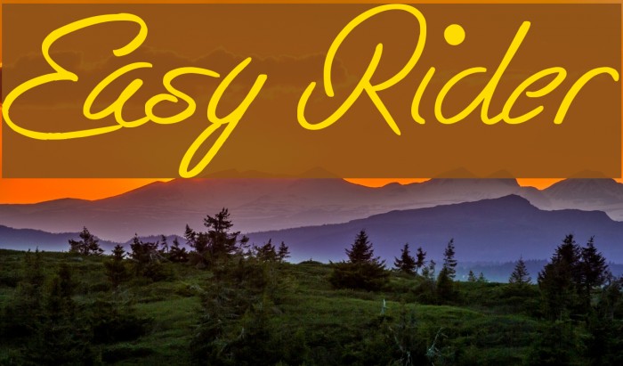 Easy Rider Font examples