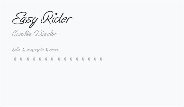 Easy Rider Business Card