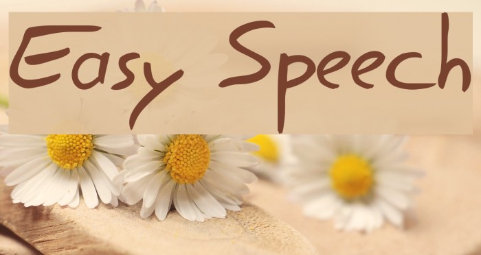 Easy Speech Font examples