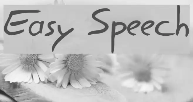 Easy Speech Example 1