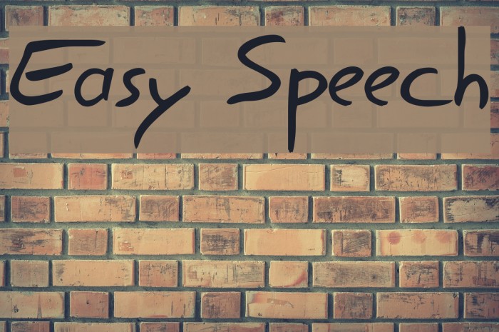 Easy Speech Font examples