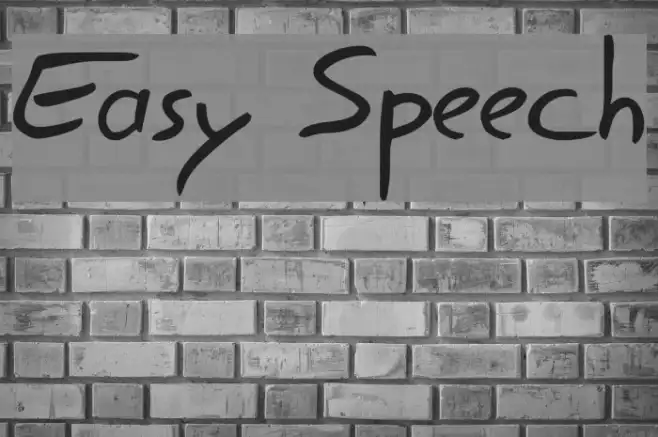 Easy Speech Example 3