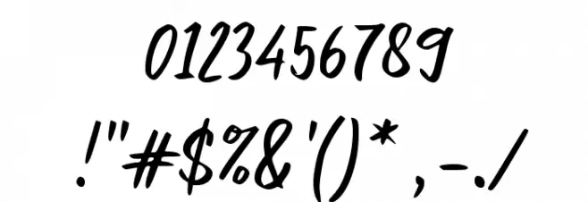 Easy Sticky Font OTHER CHARS