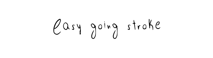 Easy going stroke  Frei Schriftart Herunterladen