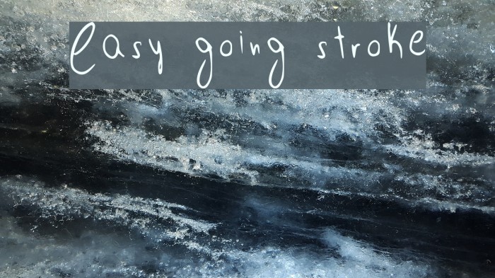Easy going stroke Font examples