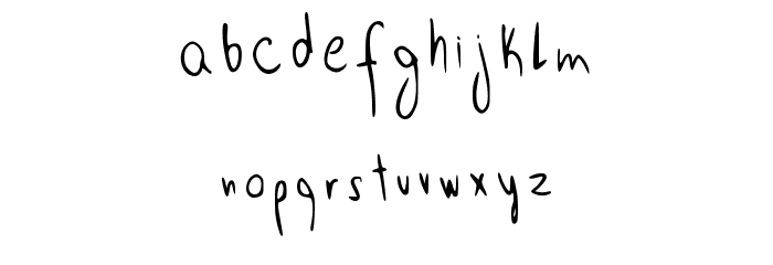 Easy going stroke Font LOWERCASE
