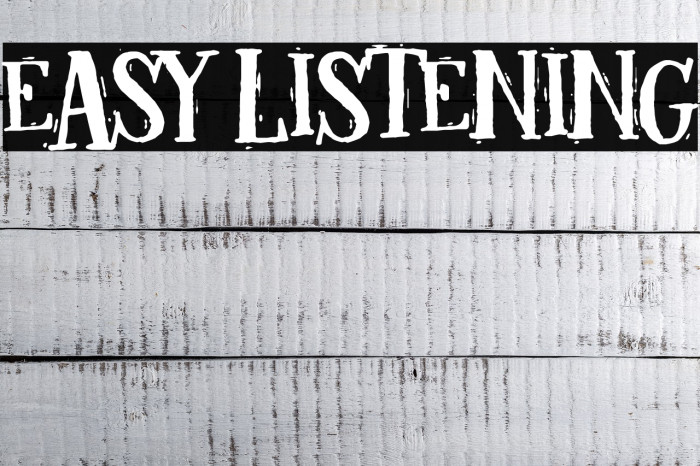 Easy listening Font examples
