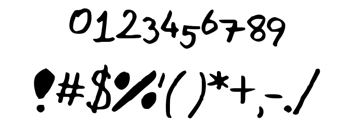 EasyAsABC Font OTHER CHARS