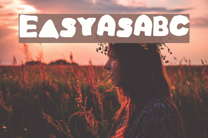 EasyAsABC Font examples