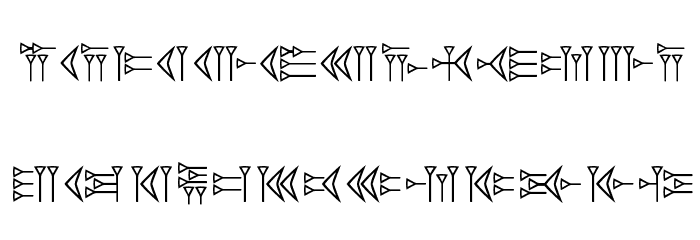 EasyCuneiform Font LOWERCASE