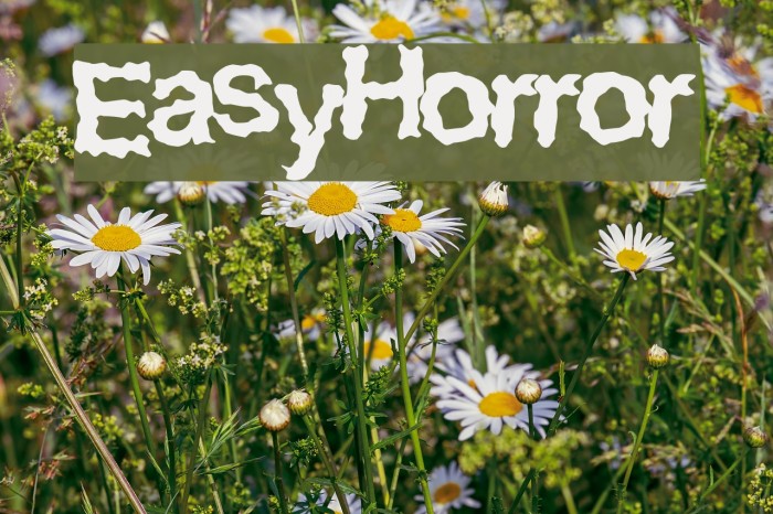 EasyHorror Font examples