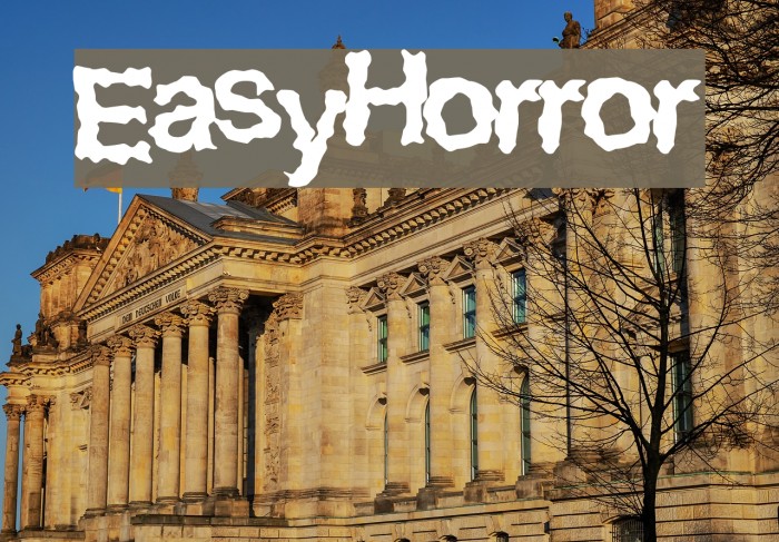 EasyHorror Font examples