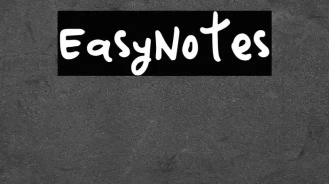 EasyNotes Font examples
