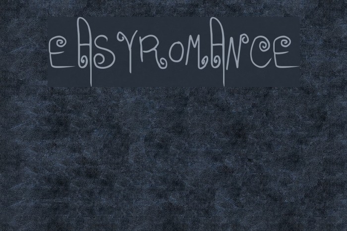 EasyRomance Font examples