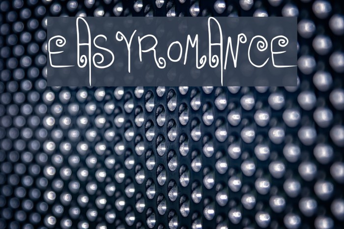 EasyRomance Font examples
