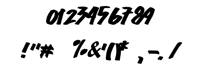 Easycore Font OTHER CHARS