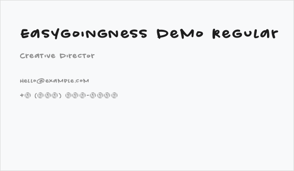 Easygoingness Demo Regular Business Card