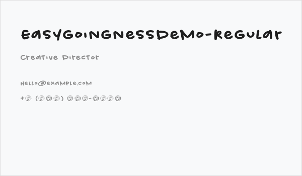 EasygoingnessDemo-Regular Business Card