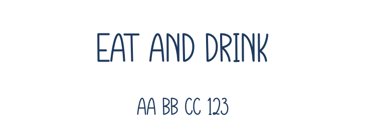 Eat And Drink Font Preview