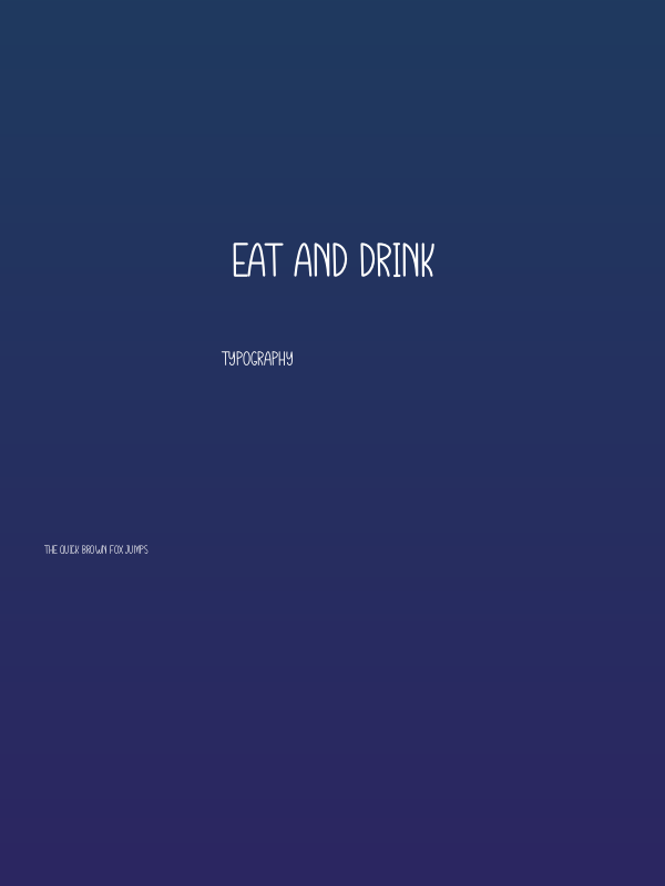 Eat And Drink Poster