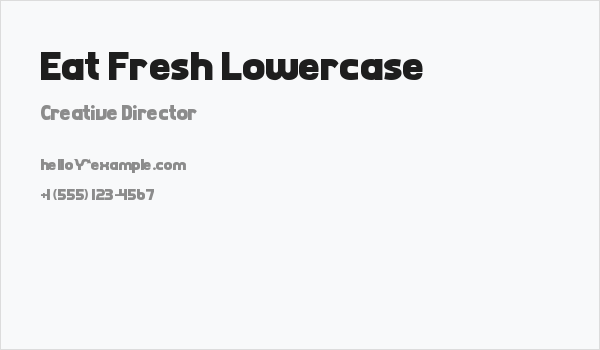 Eat Fresh Lowercase Business Card