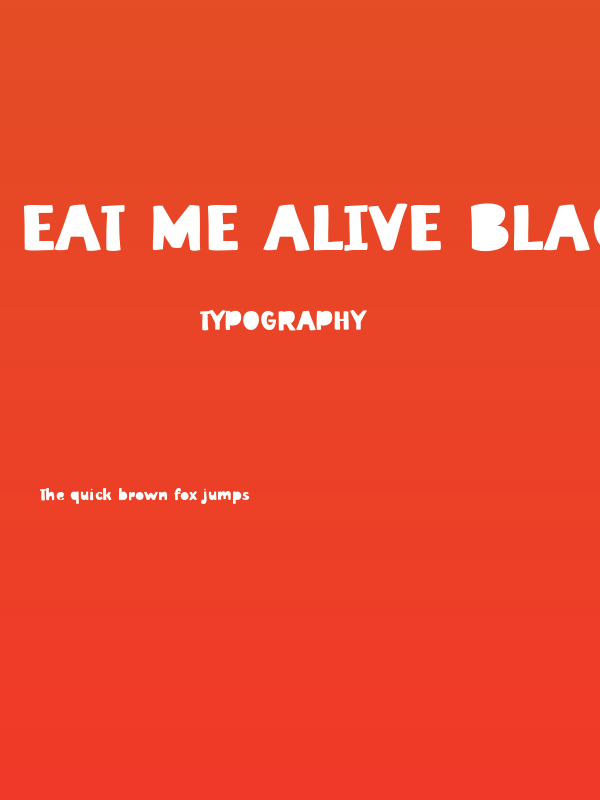 Eat Me Alive Blackout Poster