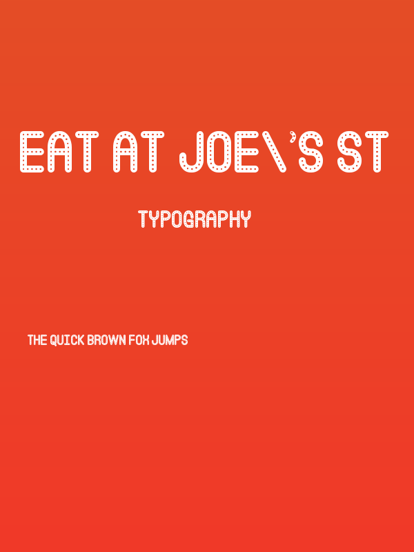 Eat at Joe's St Poster