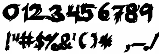 Eat your face with a fork Font OTHER CHARS