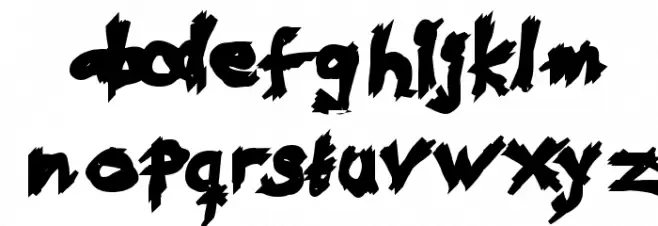 Eat your face with a fork Font LOWERCASE