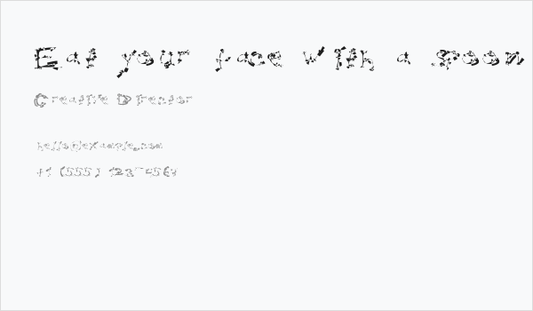 Eat your face with a spoon Business Card