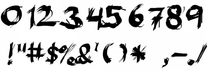 Eat your face Font OTHER CHARS