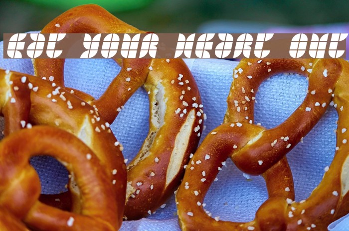 Eat your heart out Font examples