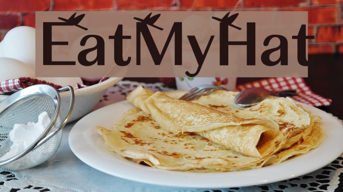 EatMyHat Font examples