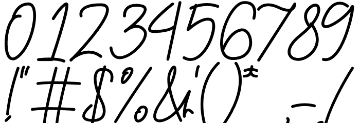 Eathoma Script Font OTHER CHARS