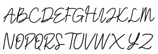 Eathoma Script Schriftart Groß