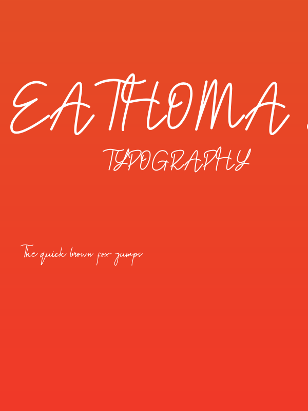 Eathoma Script Poster