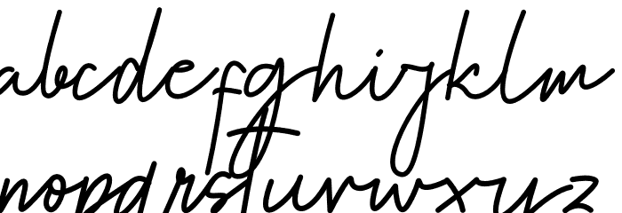 Eathoma Script Font LOWERCASE