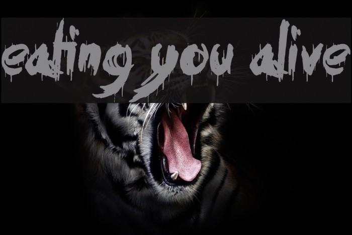 Eating You Alive Font examples