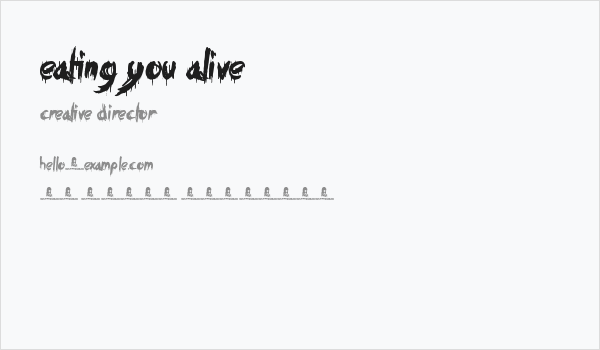 Eating You Alive Business Card