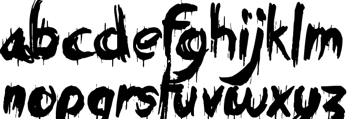 Eating You Alive Font LOWERCASE