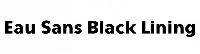 Eau Sans Black Lining  नि: शुल्क फ़ॉन्ट्स डाउनलोड