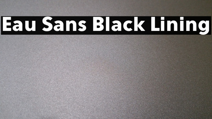 Eau Sans Black Lining Example 1