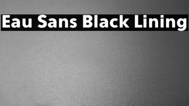 Eau Sans Black Lining Font examples