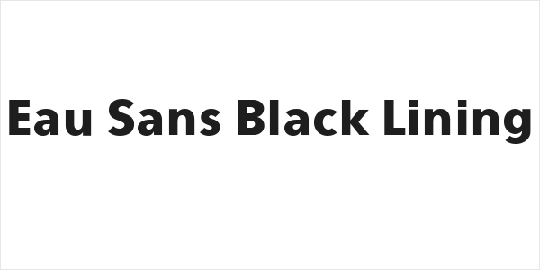 Eau Sans Black Lining Logo