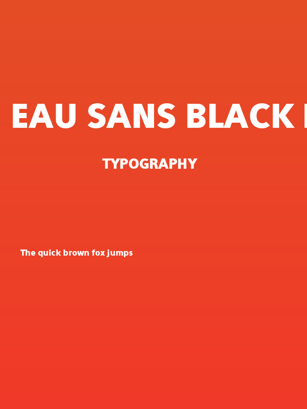 Eau Sans Black Lining Poster