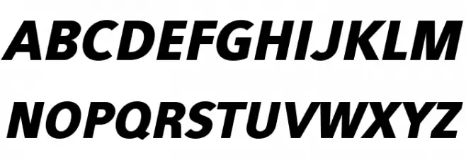 Eau Sans Black Oblique Шрифта ВЕРХНИЙ