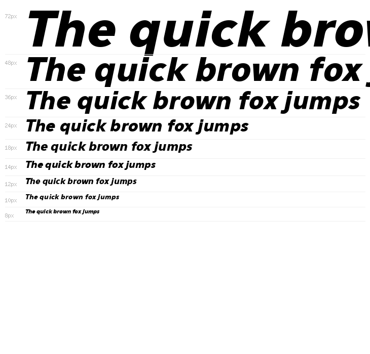 Eau Sans Black Old-styled Figures Oblique Waterfall